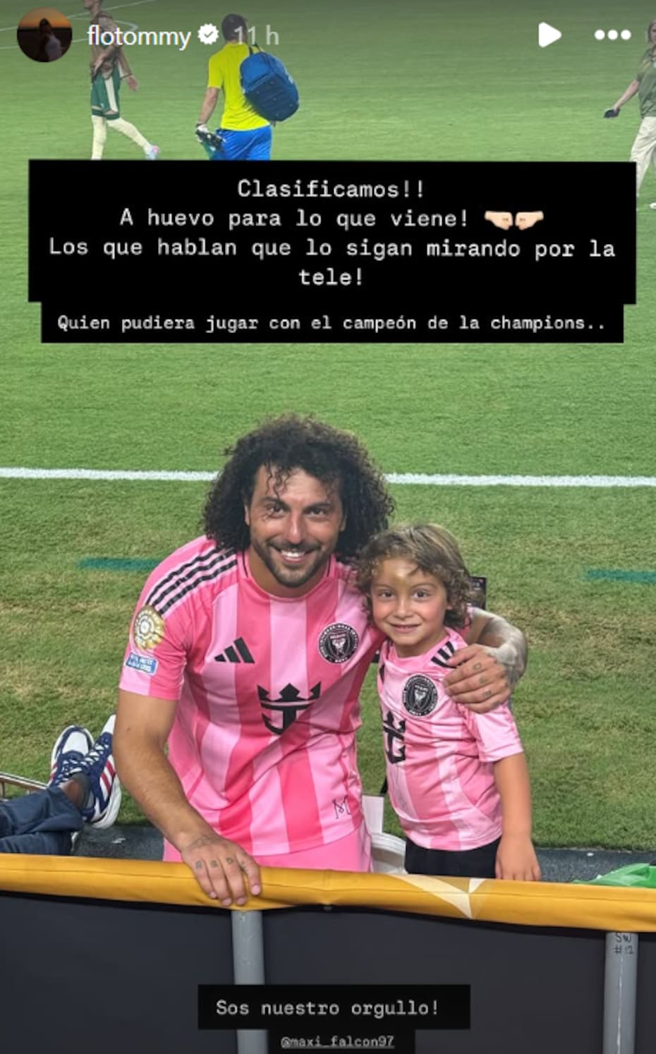 El mensaje de la esposa de Maxi Falcón en Instagram
