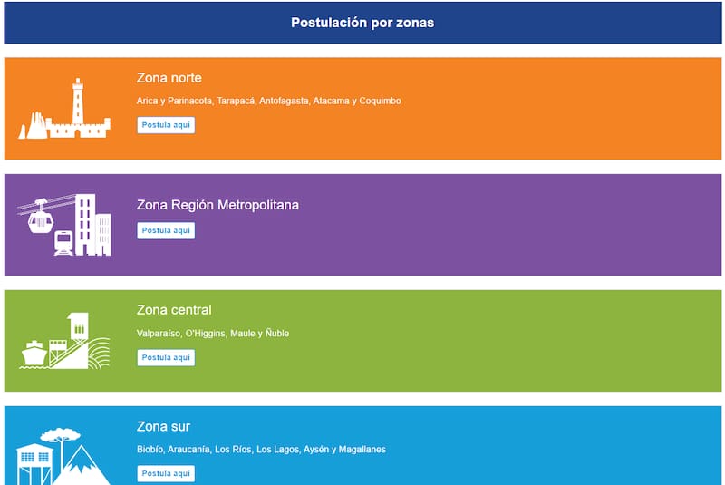 Postulaciones al Censo 2024 por zona. Créditos: INE