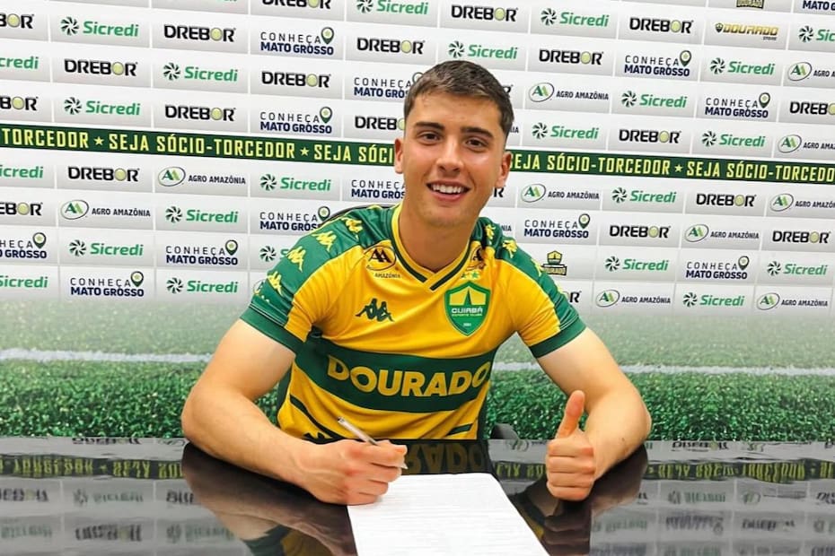 El delantero de 19 años fue presentado como nuevo jugador de Cuiabá.