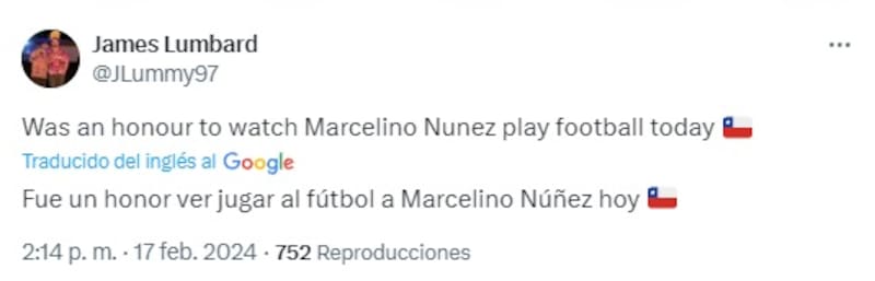 Hincha del Norwich dice que fue un honor ver a Marcelino Núñez
