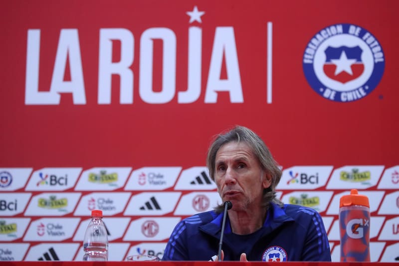 En conferencia de prensa de la Selección Chilena.