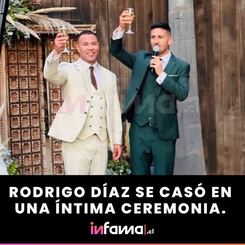 Rodrigo Díaz se casó con su pareja, Enzo León.