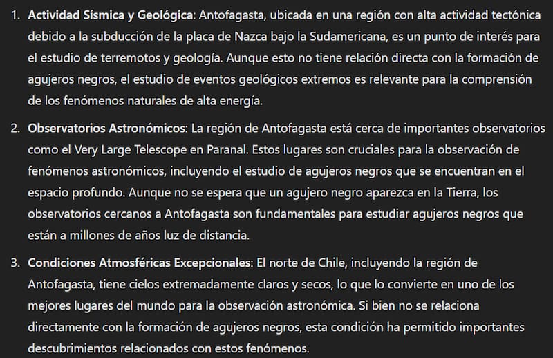 Revisa las razones que entregó ChatGPT para elegir esta ciudad.