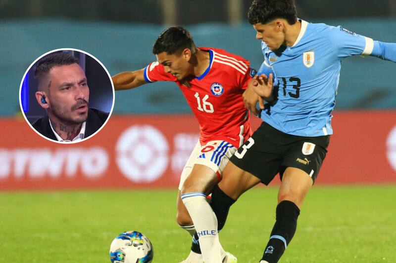 en el duelo de La Roja contra Uruguay. Foto: Aton.