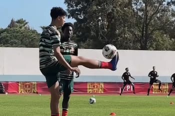 VIDEO | Los lujos con los que se luce Cristiano Ronaldo Jr. en la Selección de Portugal Sub-16