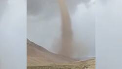 VIDEO | Registran remolino de arena de gran altura en Paihuano