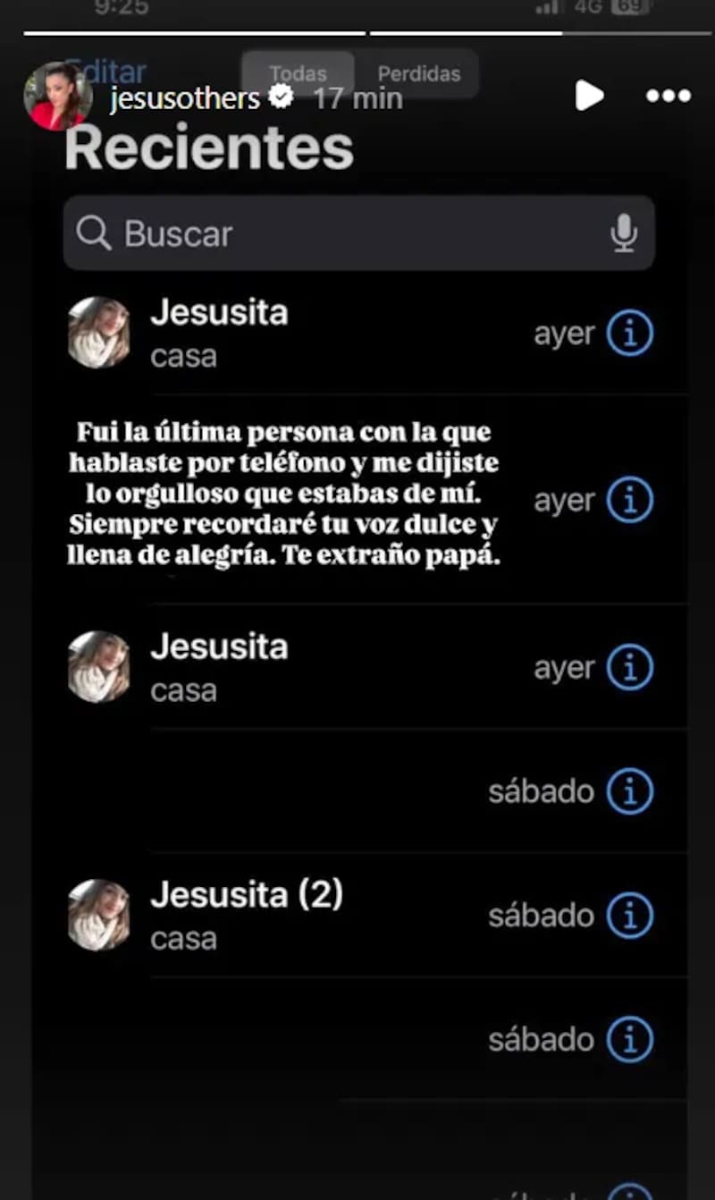 Este fue uno de los mensajes que dejó la intérprete tras la muerte del cirujano.