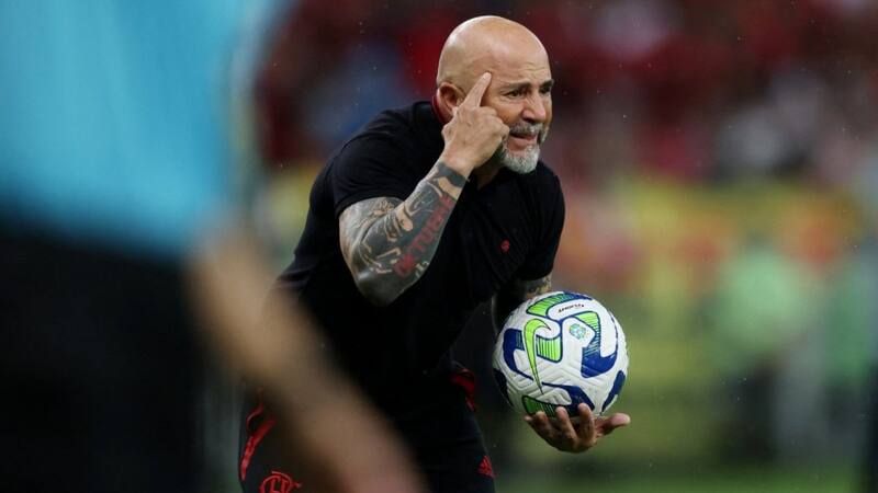 El director técnico del Flamengo, Jorge Sampaoli.
