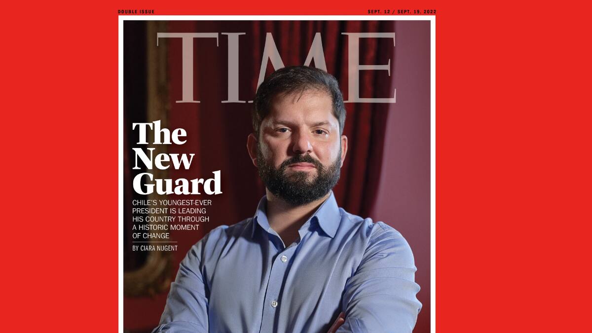 Presidente Boric protagoniza portada de revista TIME de cara al Plebiscito de este 4 de septiembre