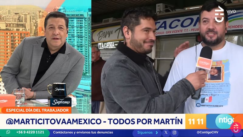 El animador no aguantó la emoción ante la historia del pequeño Martín.