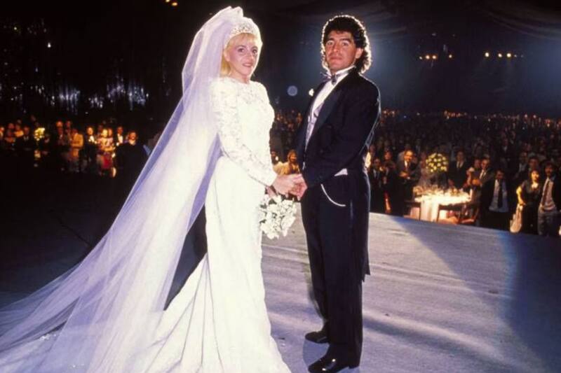 El ídolo argentino se casó en el histórico recinto.