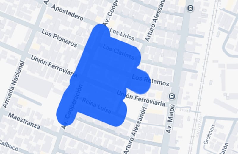 Estas calles se verán afectadas hasta las 17:00 horas del martes 18 de noviembre. Foto: Enel.