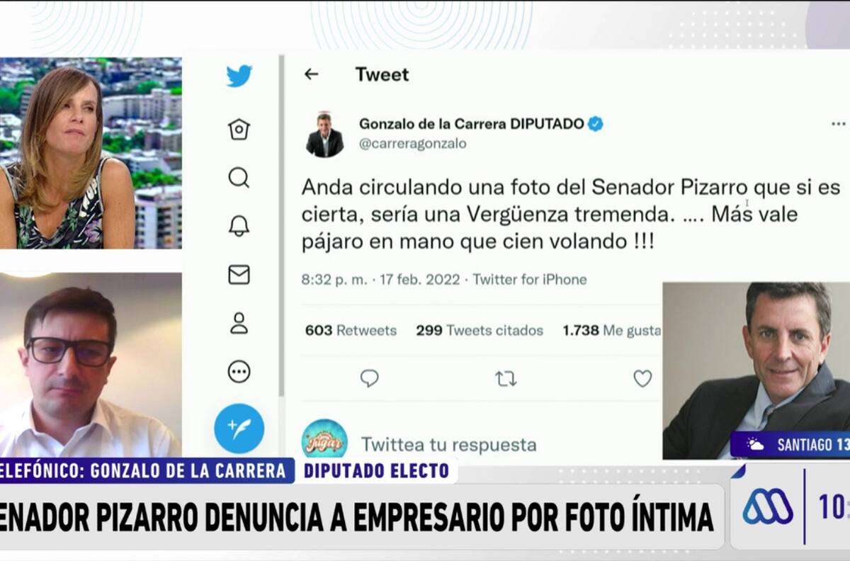 José Antonio Neme y Diana Bolocco vivieron tenso cruce con Gonzalo de la Carrera por las polémicas fotografías del senador Jorge Pizarro