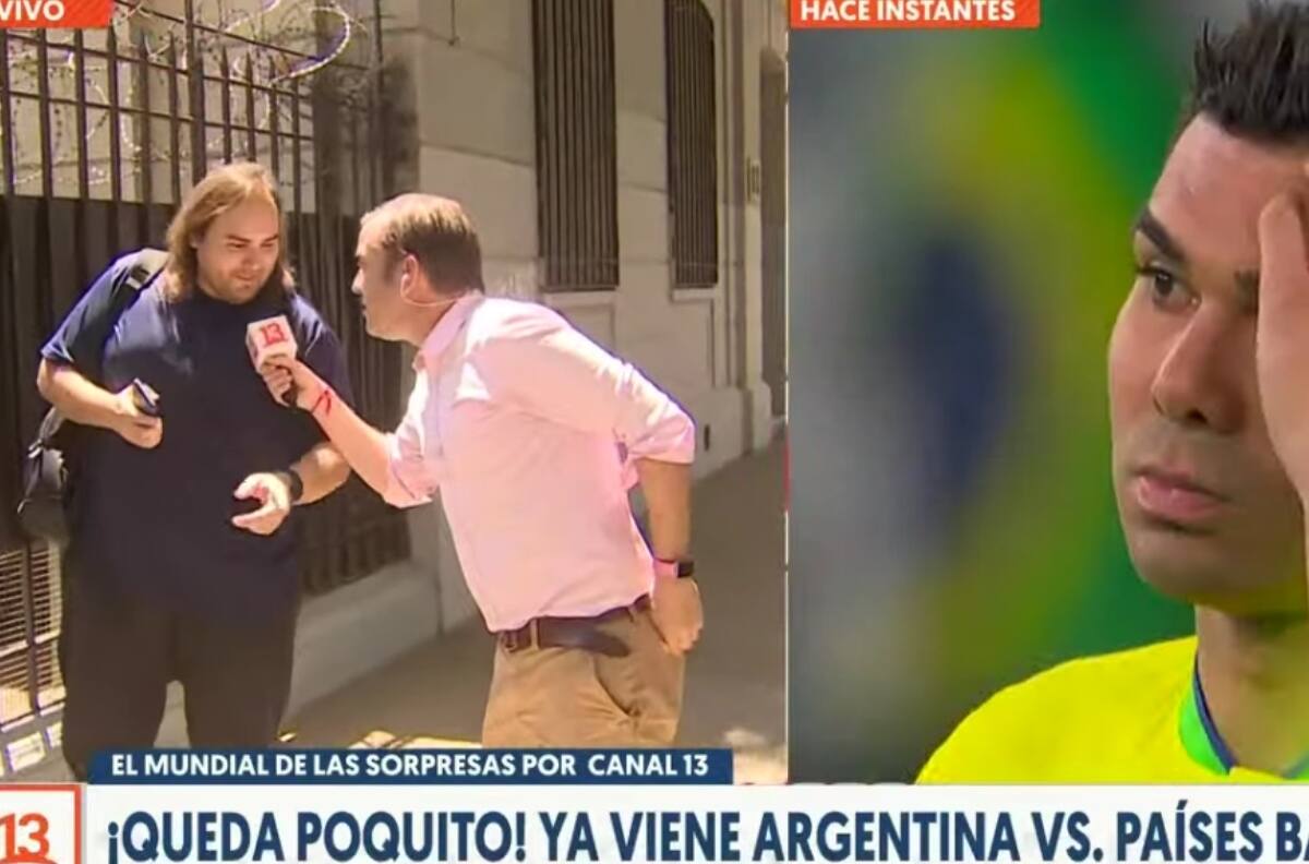 "Es para Chile que está muerto": Periodista de Canal 13 protagonizó tensa discusión con hincha argentino