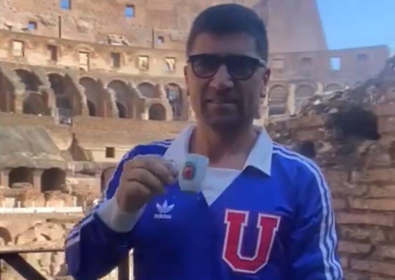 David Pizarro festejó el triunfo de la U. Video: @udechile.