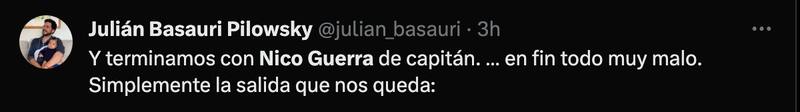 Críticas a Nicolás Guerra.