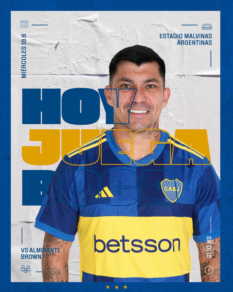 Gary Medel incluso apareció en el matchay de Boca Juniors.