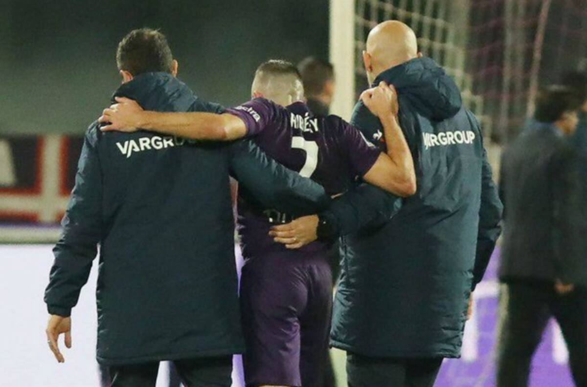 La terrible falta que lesionó a Ribery en derrota de la Fiorentina ante Lecce