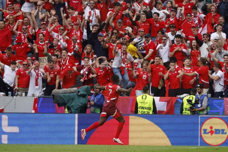 Suiza venció por 3-1 a Hungría, en el cierre de la primera fecha del Grupo A. Foto: EFE.