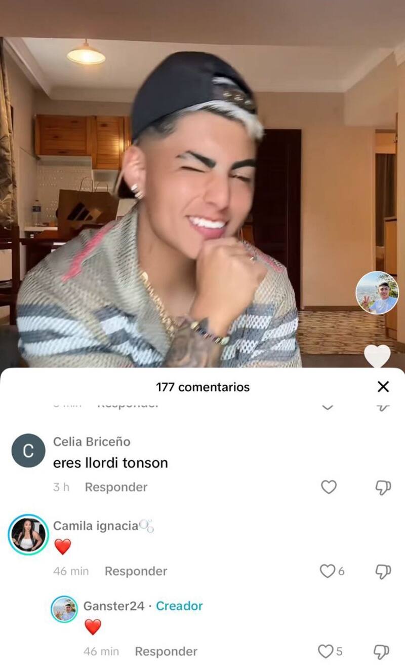 Los comentarios entre Camila Sepúlveda y Jordhy Thompson en TikTok