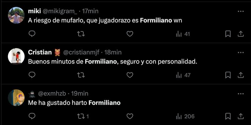 Fabricio Formiliano fue elogiado por los hinchas de la U.