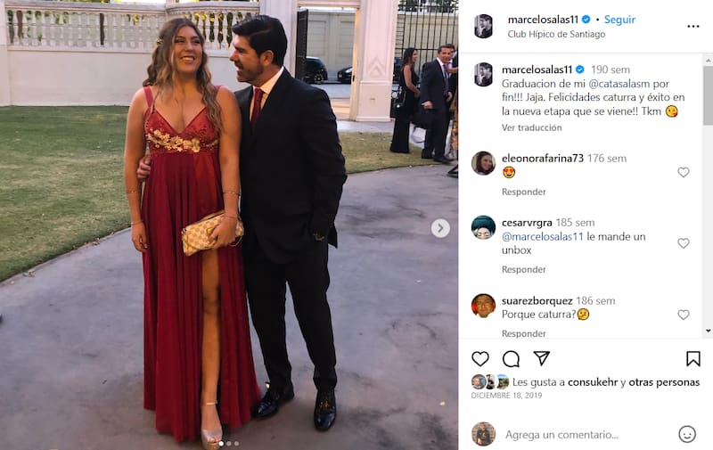 La graduación de la hija de Marcelo Salas.