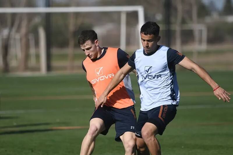 Bruno Barticciotto, durante una práctica con Talleres de Córdoba.