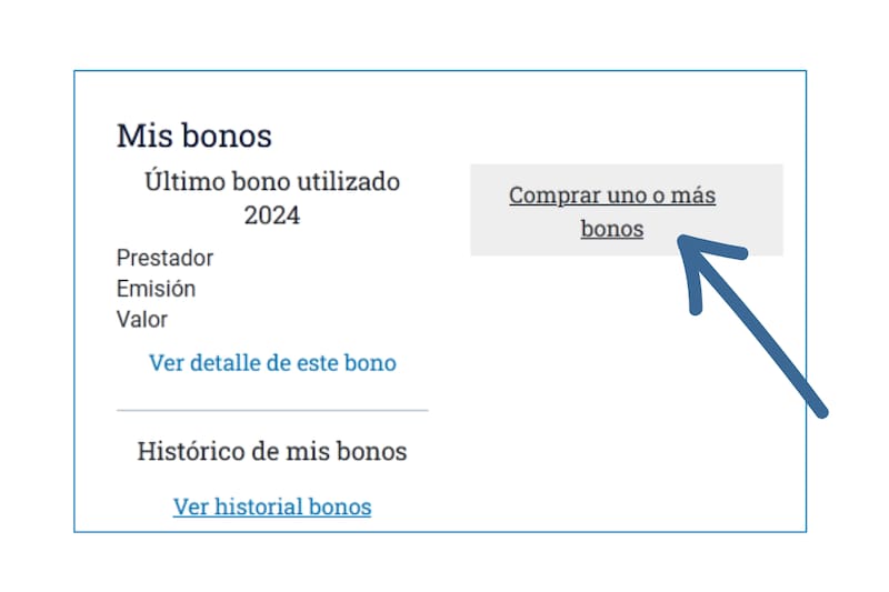 Deberás seleccionar en "Comprar uno o más bonos".