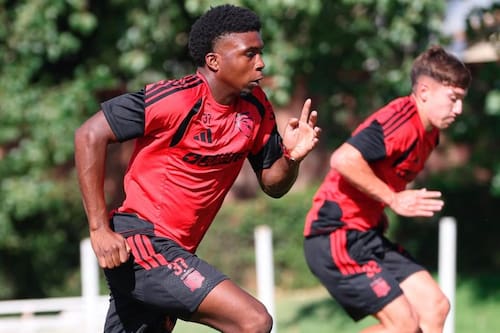 Ambos futbolistas juveniles fueron subidos al primer equipo por la falta de extremos de Colo Colo. Foto: Colo Colo Oficial.