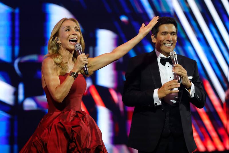 Los animadores se lucieron en la segunda noche de Viña 2025. Créditos: Aton