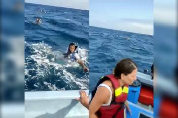 VIDEO | Así fue el rescate de los sobrevivientes de lancha que se volcó en Parque Tayrona