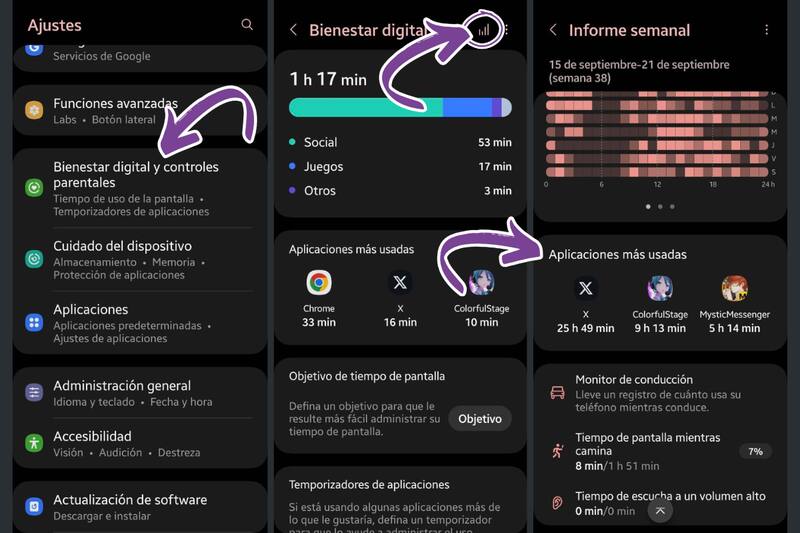 Sigue estos pasos para saber cuántas horas usas tus aplicaciones.