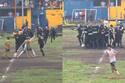 VIDEO | Le pegaron al árbitro: brutal pelea en Argentina terminó con la policía amenazando con disparos