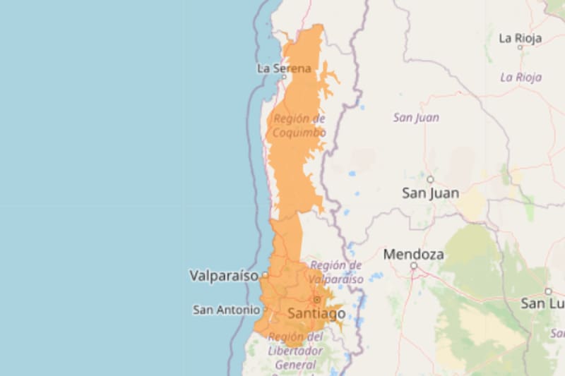 Durante la jornada del martes, las máximas superarán los 37°C entre Coquimbo y la Región Metropolitana. Créditos: DMC.