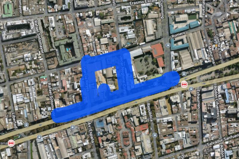 Sector afectado por el corte de luz.