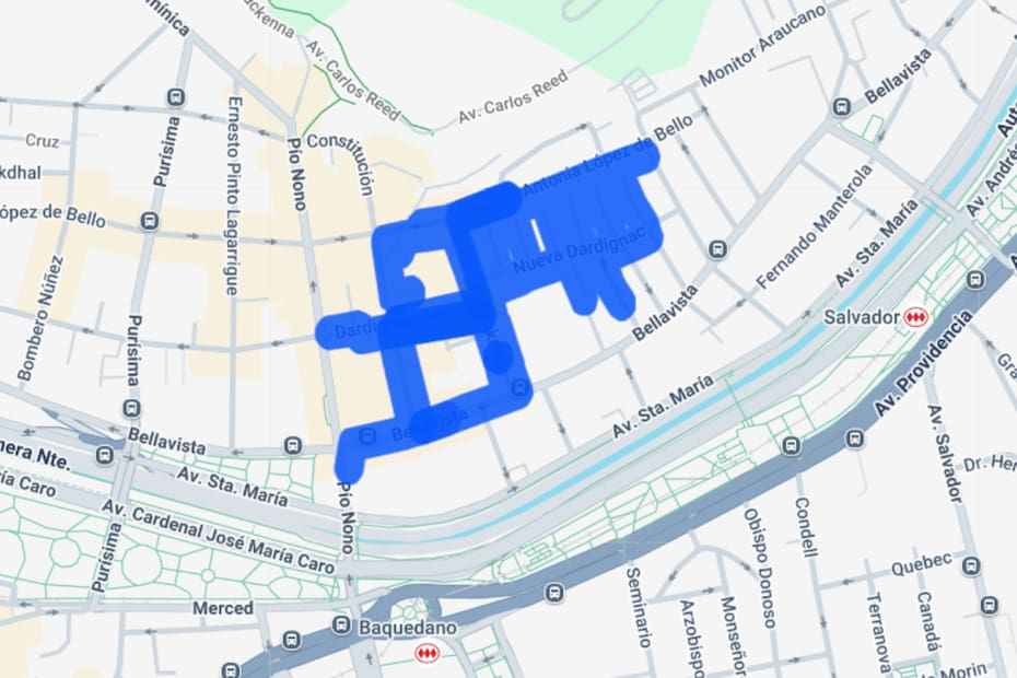 Sector afectado por el corte de luz.