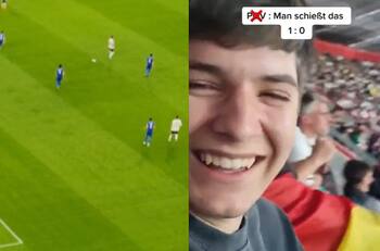 VIDEO | ¡Notable! Hincha hizo un "golazo" con un avión de papel en la Nations League y se hace viral