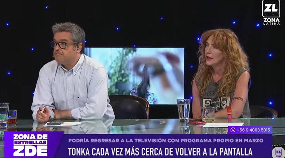 El periodista habló sobre el posible retorno de Tonka Tomicic a la TV. Créditos: Pantallazo Zona Latina