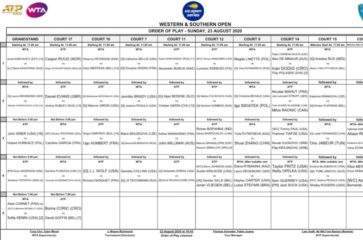 Cristian Garin tiene horario confirmado para su debut en el Masters de Cincinnati