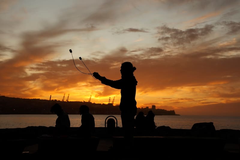 Los atradeceres porteños en otoño son el principal atractivo de realizar este increíble trayecto. Foto: Agencia Aton.