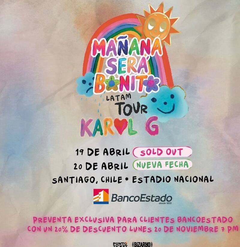 Anuncian nueva fecha para Karol G en Chile. Foto: Instagram.