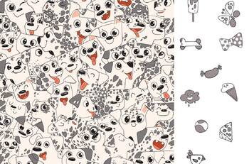 Acertijo Visual: Observa fijamente e intenta encontrar los 12 objetos ocultos entre los perros dálmatas