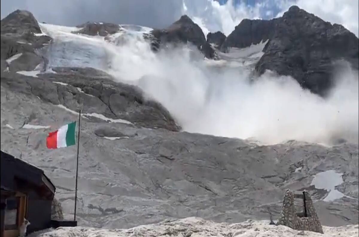 VIDEO | Al menos ocho muertos se han registrado luego del desprendimiento de un glaciar en los Alpes italianos