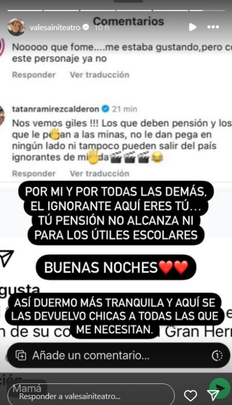Valentina Saini compartió descargo por redes sociales.