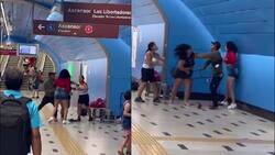 VIDEO | Registran violenta pelea entre vendedores ambulantes en Metro de Santiago