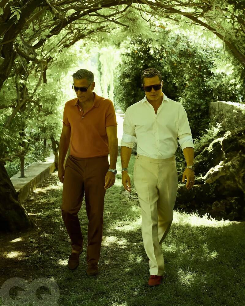 Brad Pitt y George Clooney posan para prestigiosa revista