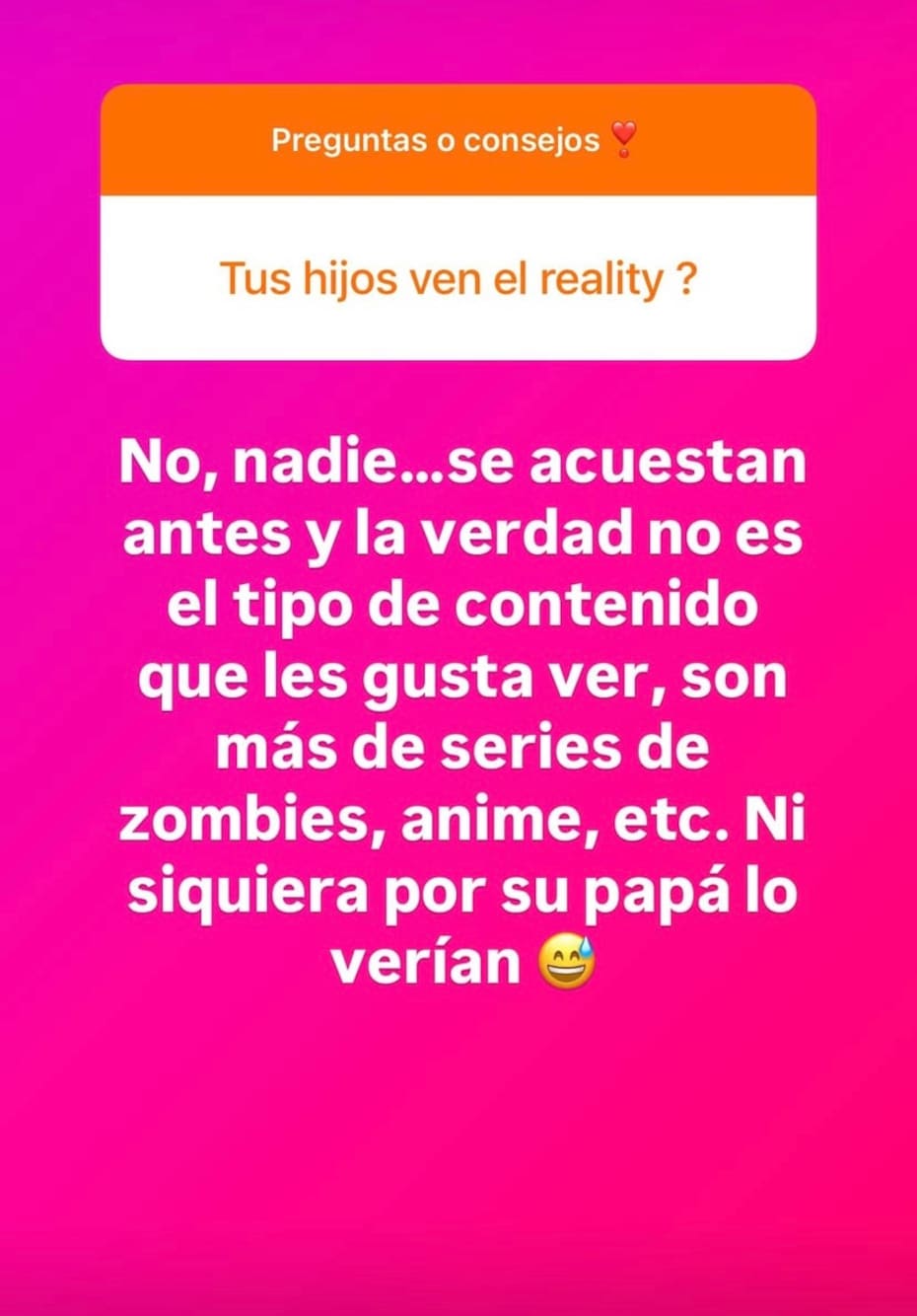 La modelo respondió a polémica pregunta.