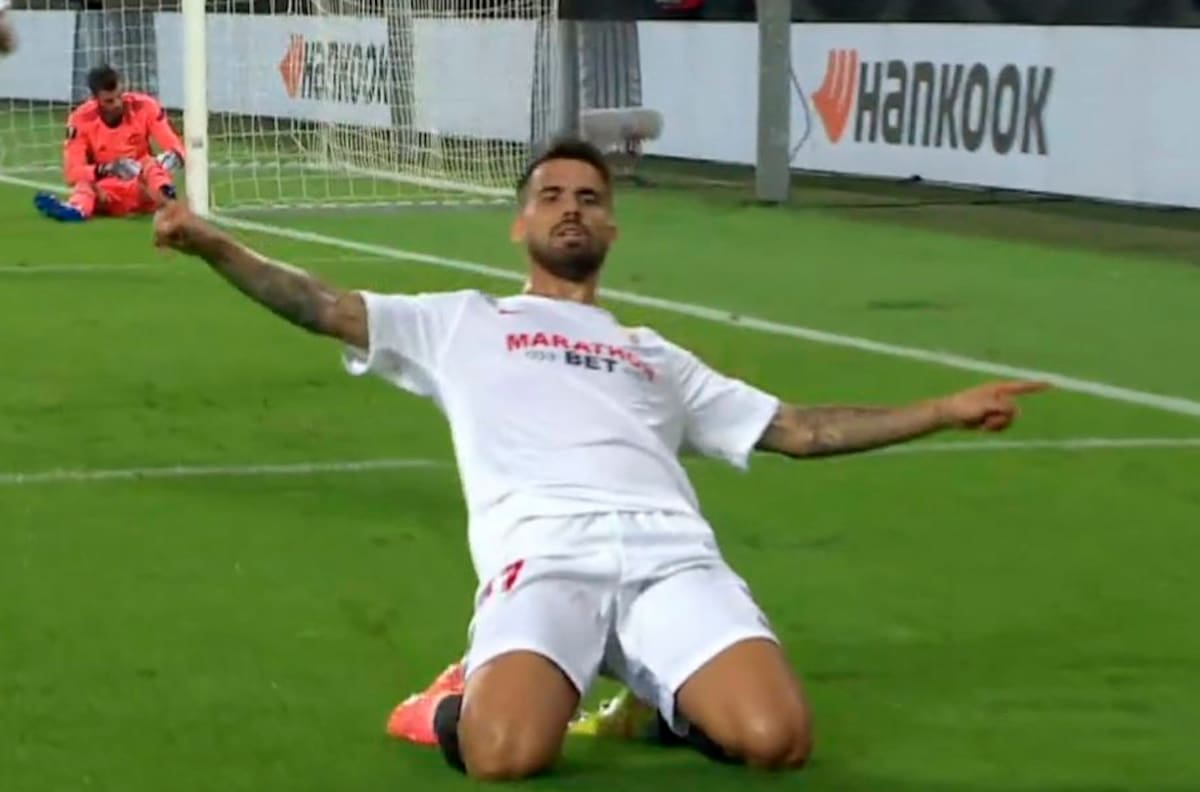 ¡Empató el Sevilla! Suso puso la igualdad ante Manchester United con este gol