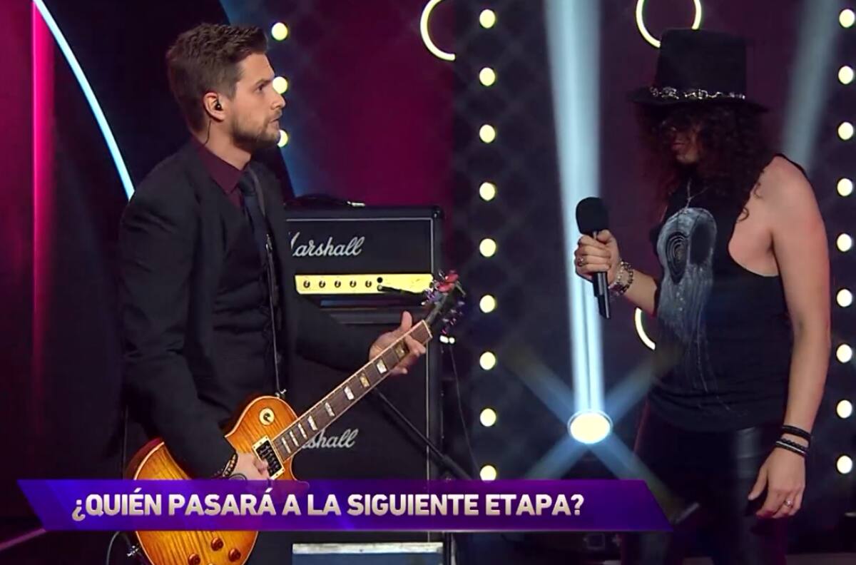Con la guitarra de Slash: Jean Philippe Cretton animó la gala de “Yo soy” rockeando al ritmo de Metallica