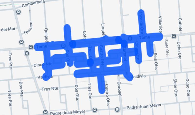 Estas calles se verán afectadas por el corte de luz. Créditos: Enel.